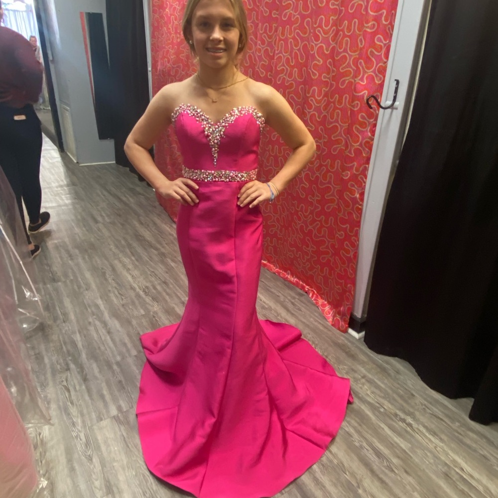 Jolene Pink strapless gown